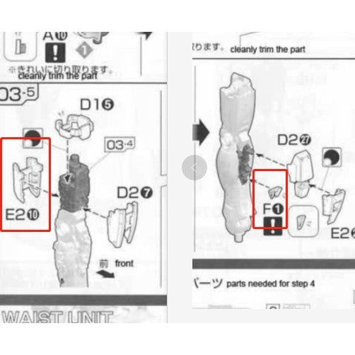 CB RG 18 1/144 butcher parts for RX-78-2