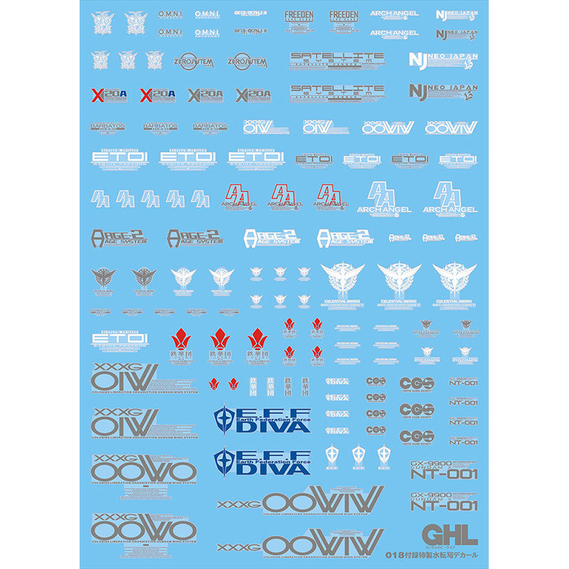 YAN GHL 018 HOBBY General use WATER SLIDE DECAL (GHL001) (YANGHL001) 20250721