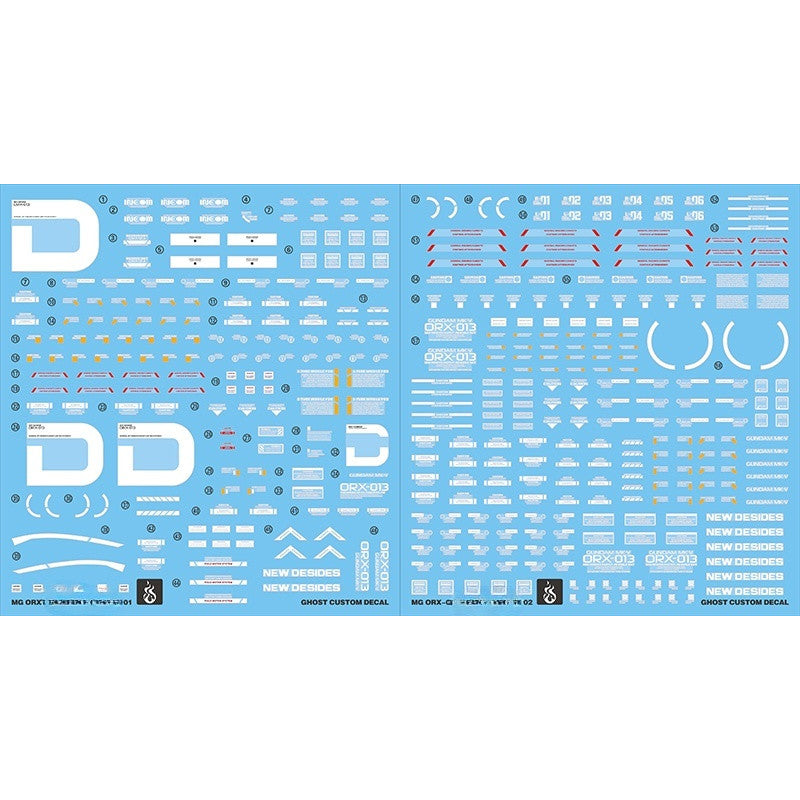 YAN FLAME MG 1/100 ORX-013 MK-V MKV MK5 PB Water Slide Decal Fluo Type (YANMG023) 20250721