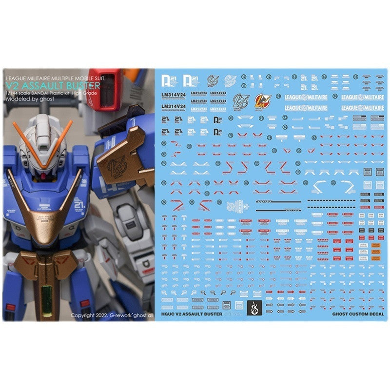 YAN FLAME Water Slide Decal GHOST HG HGUC 1/144 V2 AB V2 Fluo (YANHG089) 20250721