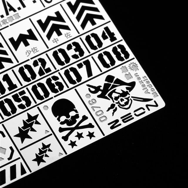 Alexen AJ0076 Zaku Zeong Model Dedicated Water Sticker Logo Battle Performance Symbol Leakage Spray Board