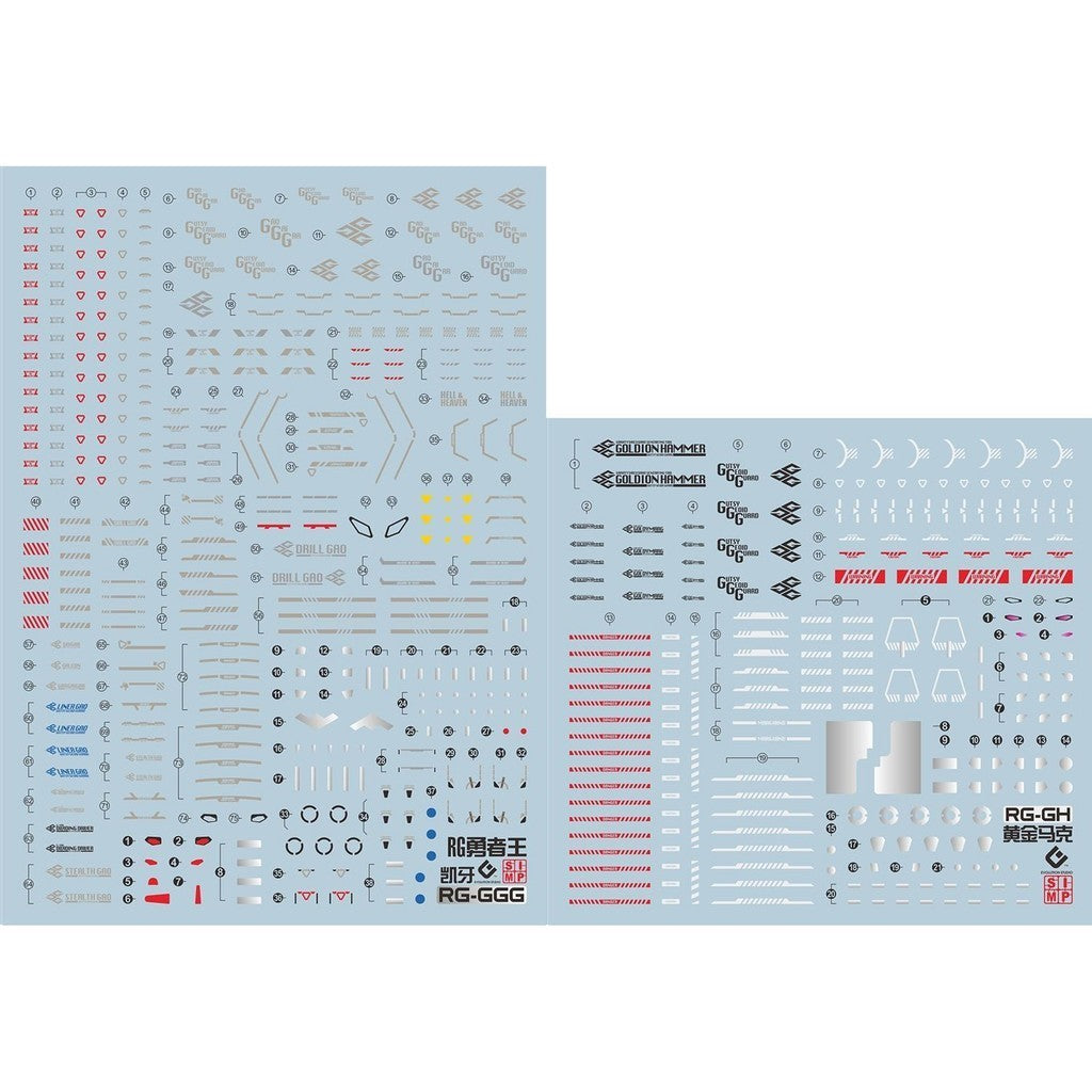 20250721 EVO RG 1/144 GGG Goldymarg GAOGAIGAR Fluo Water Slide Decal EVORG002