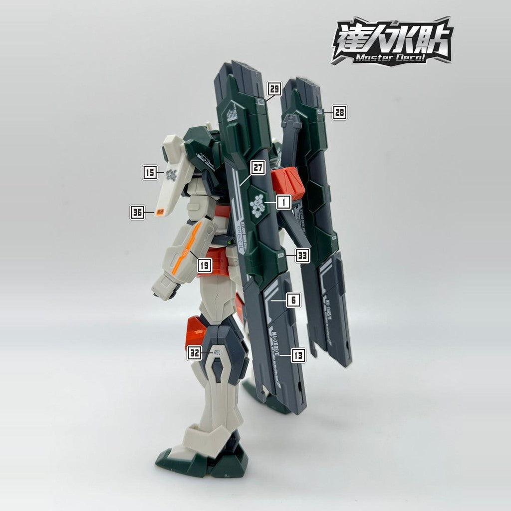 MASTER Water Slide Decal for H079 HG 1/144 LIGHTNING BUSTER FLUO