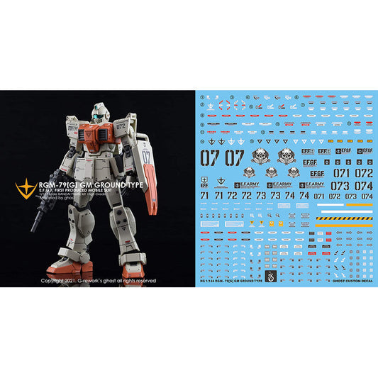 YAN FLAME Water Slide Decal GHOST HG 1/144 RX-79 GM Ground Type Fluo (YANHG090) 20250721