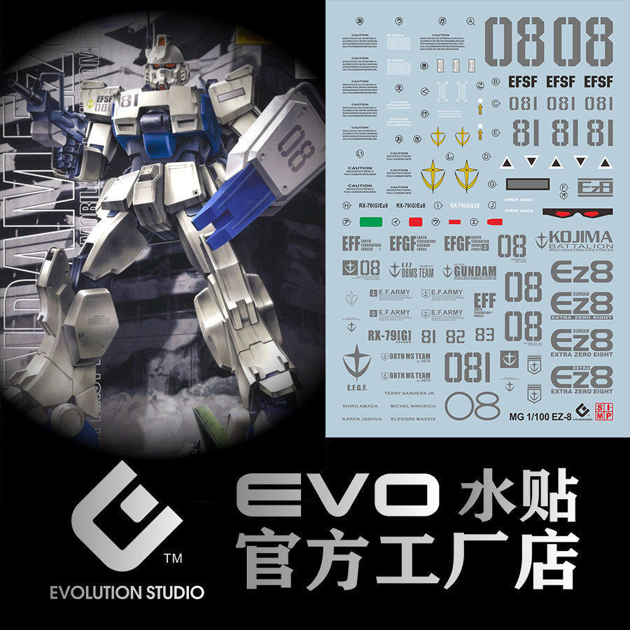 20250721 EVO MG 1/100 Ez-8 EZ8 08MS RX-79 G Water Slide Decal EVOMG006