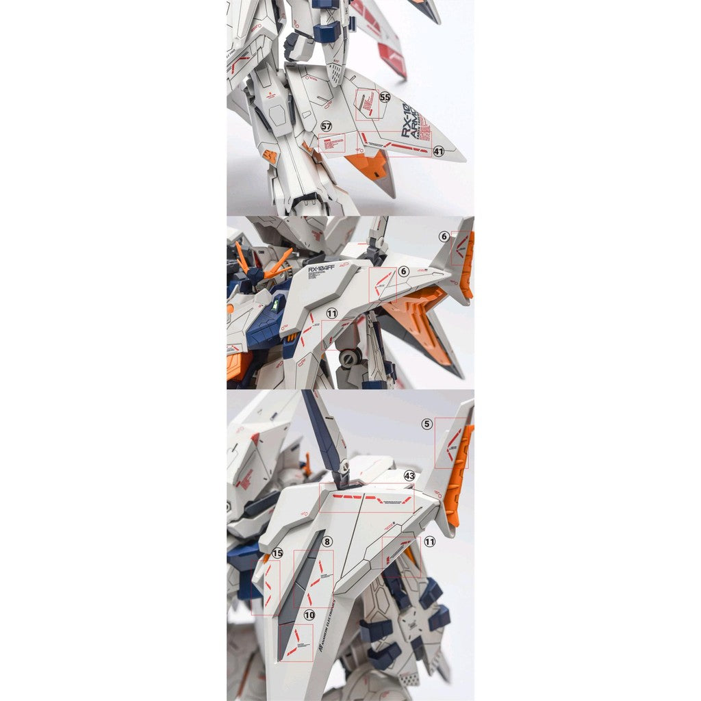 YAN GHOST HG RX-104 PENELOPE FUNNEL MISSILE EFFECT SET WATER SLIDE DECAL (YANHG016) 20250721