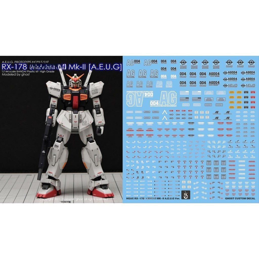 YAN FLAME Water Slide Decal GHOST HGUC HG 1/144 MK2 Aeug Fluo (YANHG071) 20250721