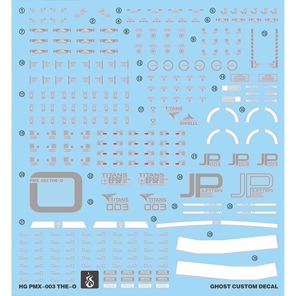 YAN FLAME HG 1/144 GHOST THE O Z  Fluo Water slide decal (YANHG080) 20250721