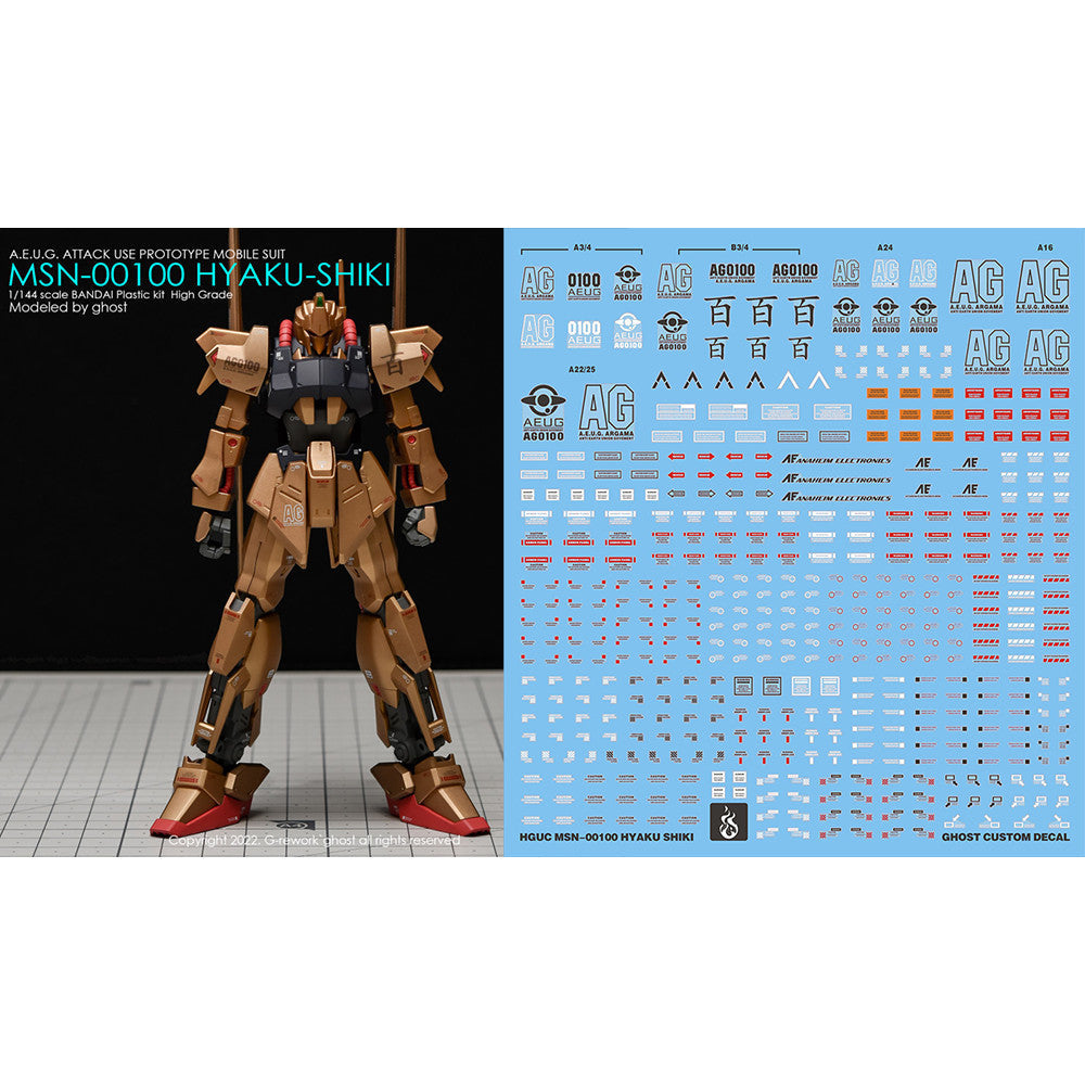 YAN FLAME Water Slide Decal HGUC HG 1/144 Z Hyaku-Shiki (YANHG070) 20250721