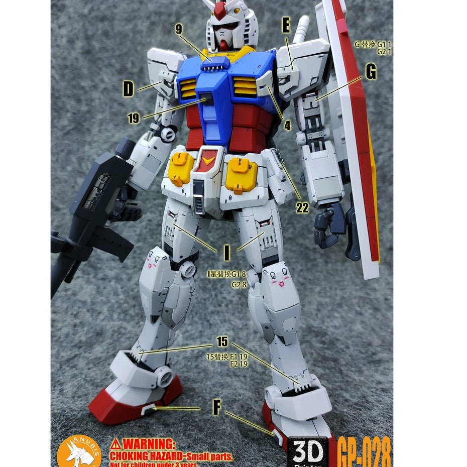 ANUBIS 3D print detail upgrade parts GP028 parts fit for MG RX-78-2 3.0 no kits Collectibles