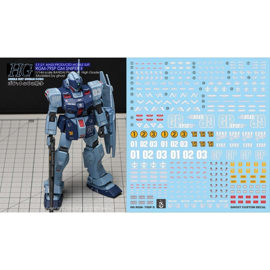 YAN FLAME Water Slide Decal GHOST HG HGUC RGM-79SC SINPE R GM  Fluo (YANHG031) 20250721