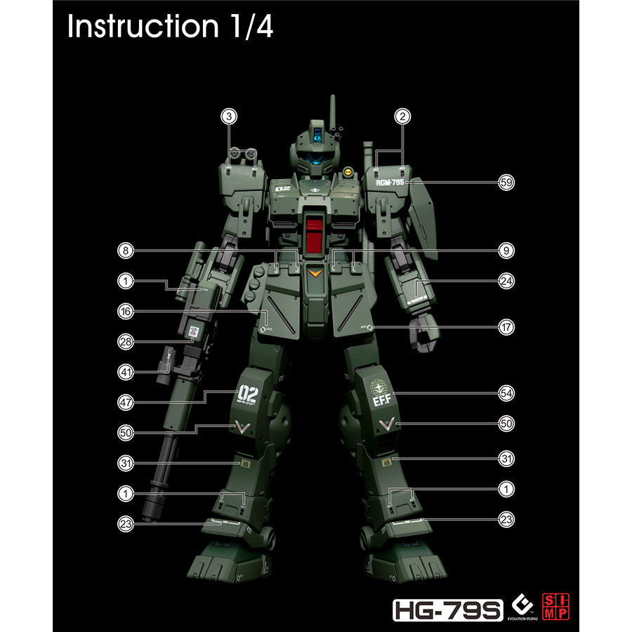 20250721 EVO PB HGUC HG RGM-79S spartan fluo water slide decal EVOHG033