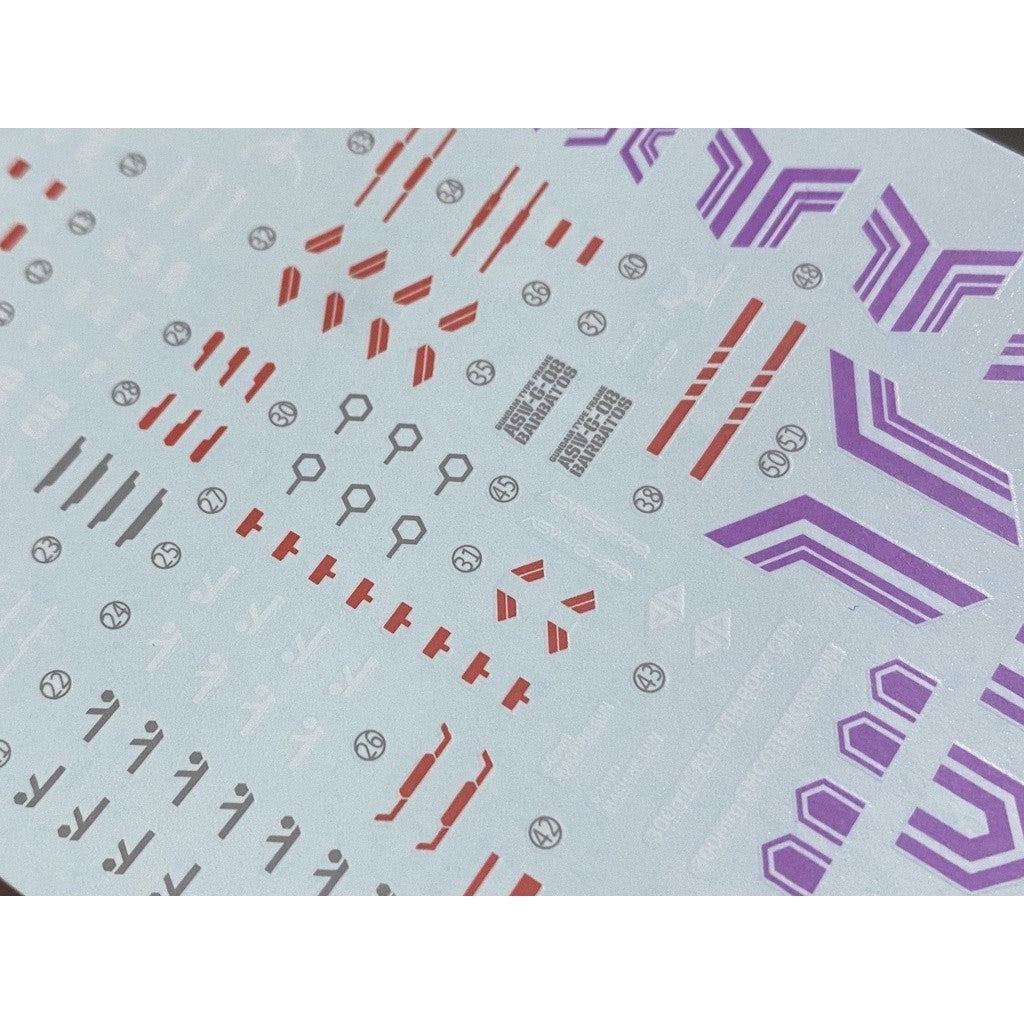 20250722 XUEYAN XY / SNOW FLAME MG Barbatos Ver.Xuanwu Fluorescences Water slide decal