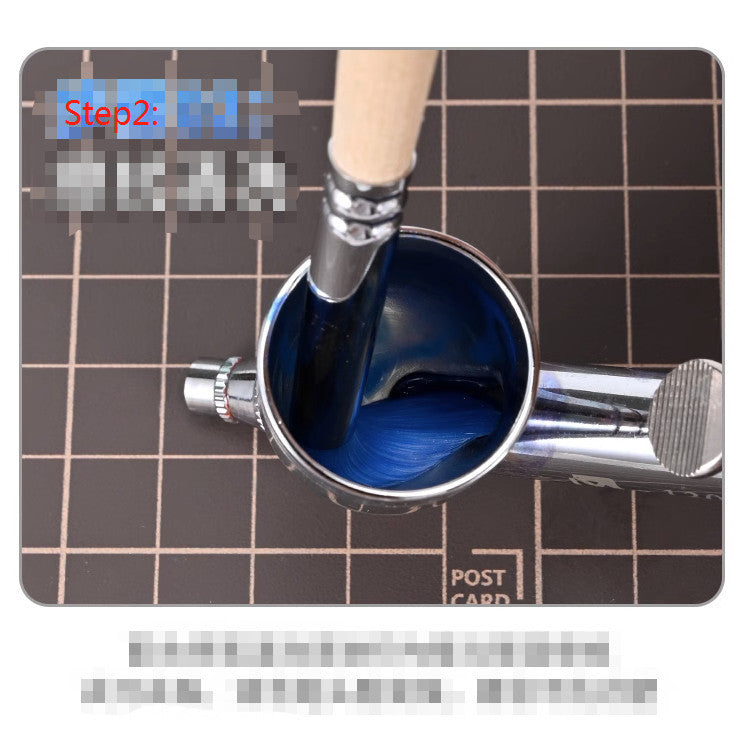 MOSHI M.S. MS138 Watering Can Clean Pen Corrosion Resistant Brush Solid wood Penholder