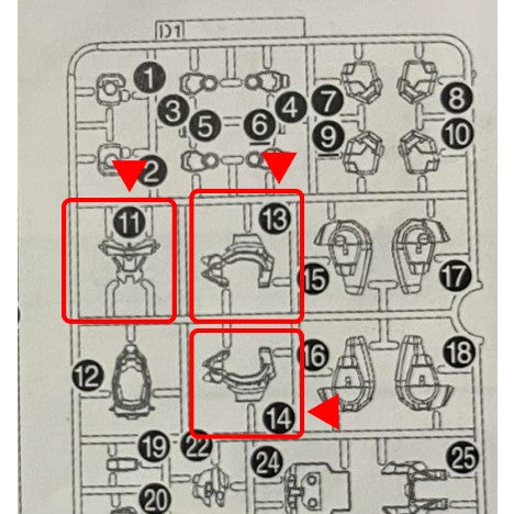 CB HG 09 1/144 butcher parts for Calibarn