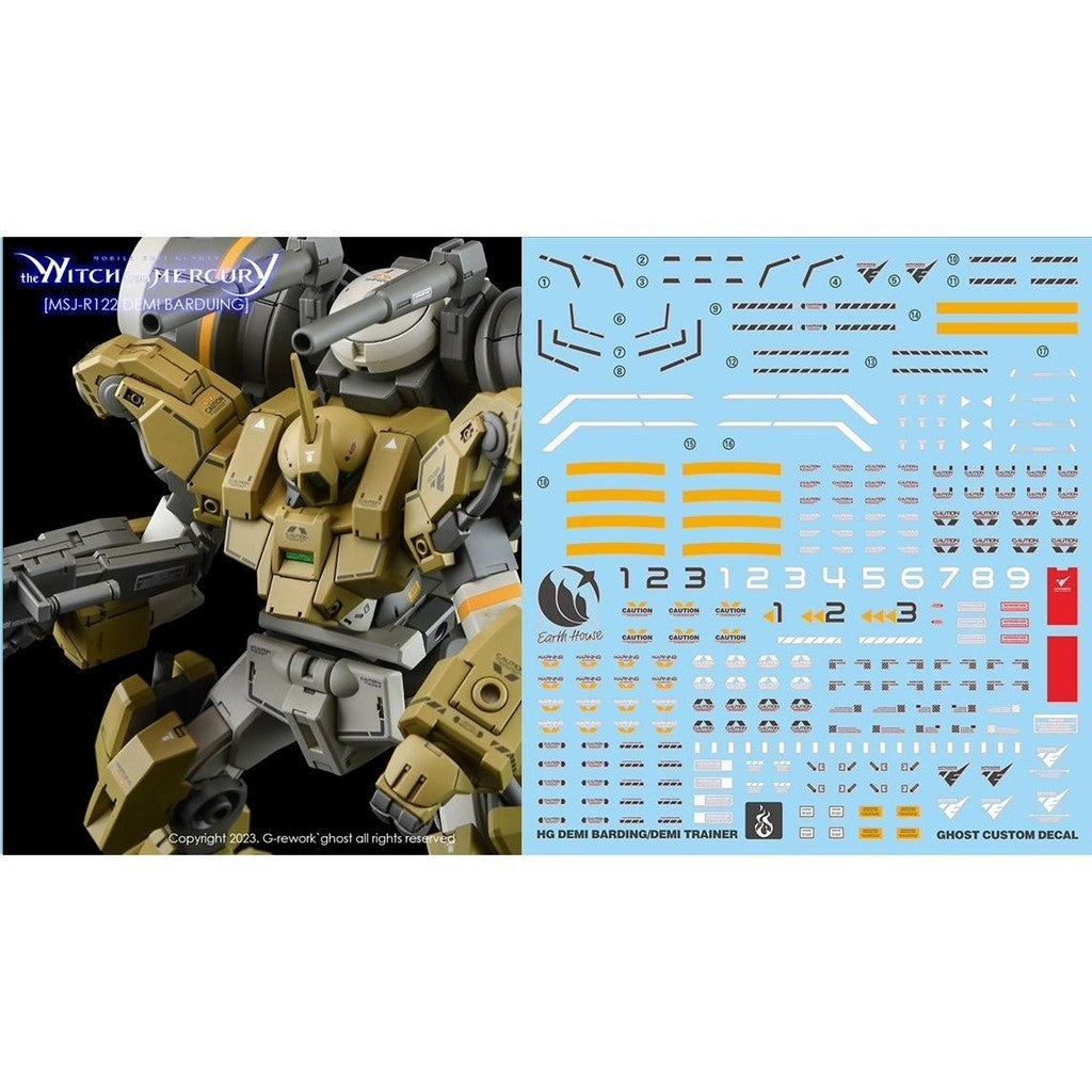 YAN FLAME GHOST TWFM HG DEMI BARDUING DEMI TRAINER Fluo Water slide decal (YANHG077) 20250721