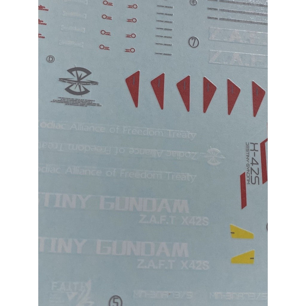 20250722 XUEYAN XY / SNOW FLAME MG 1/100 DESTINY  Fluorescence Water slide decal