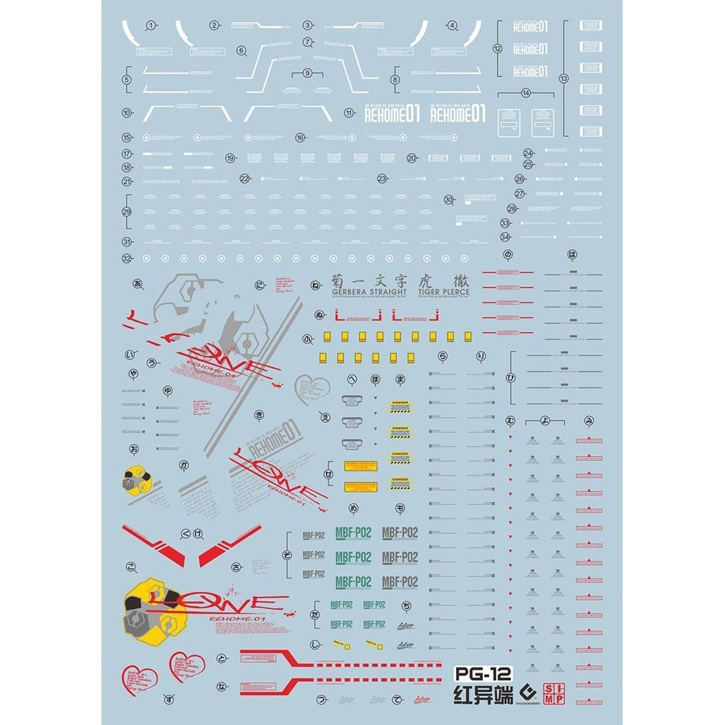 20250721 EVO PG 1/60 ASTRAY RED  Red Frame fluo water slide decal EVOPG007