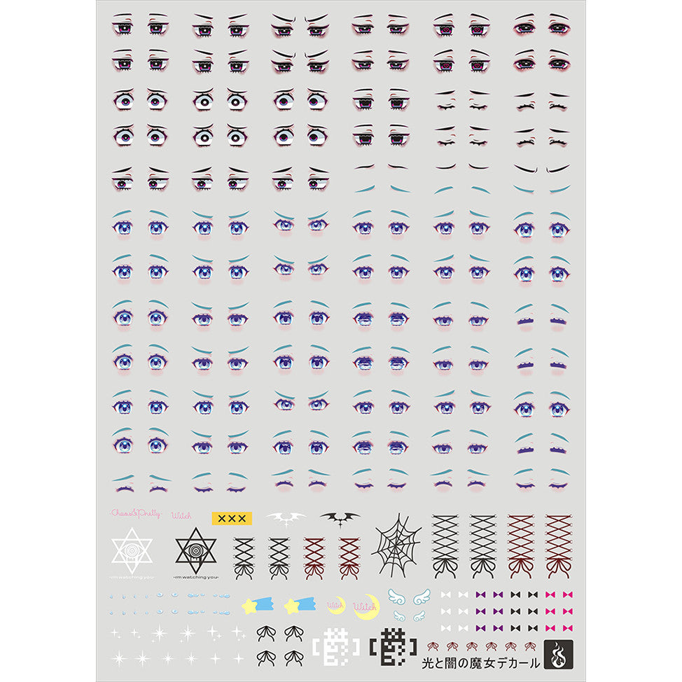 YAN FLAME MD Face Chaos Pretty Drakness / Witch Water Slide Decal (YANMD009) 20250721