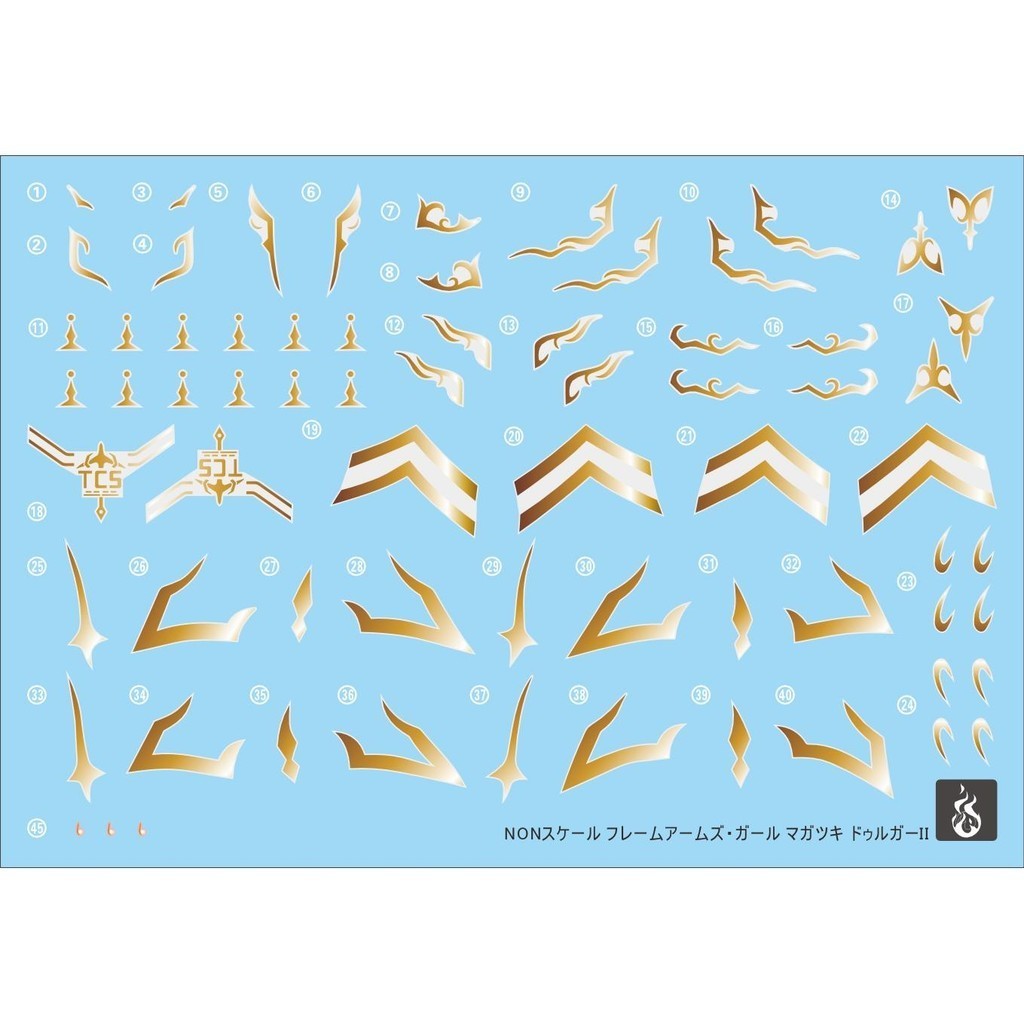 YAN FLAME FAG  Durgai 2 general use Water slide decal (YANRG032) 20250721