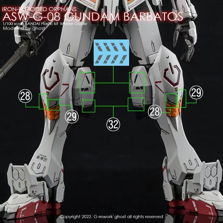 YAN FLAME Water Slide Decal GHOST MG 1/100 BARBATOS 4TH FORM (YANMG002) 20250721