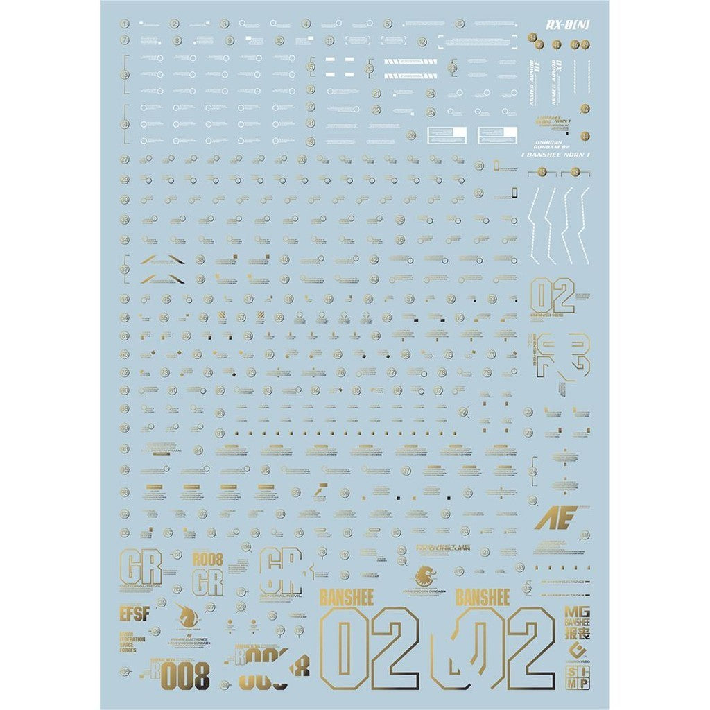 20250721 EVO MG BANSHEE GOLD COATING Water Slide Decal EVOMG026