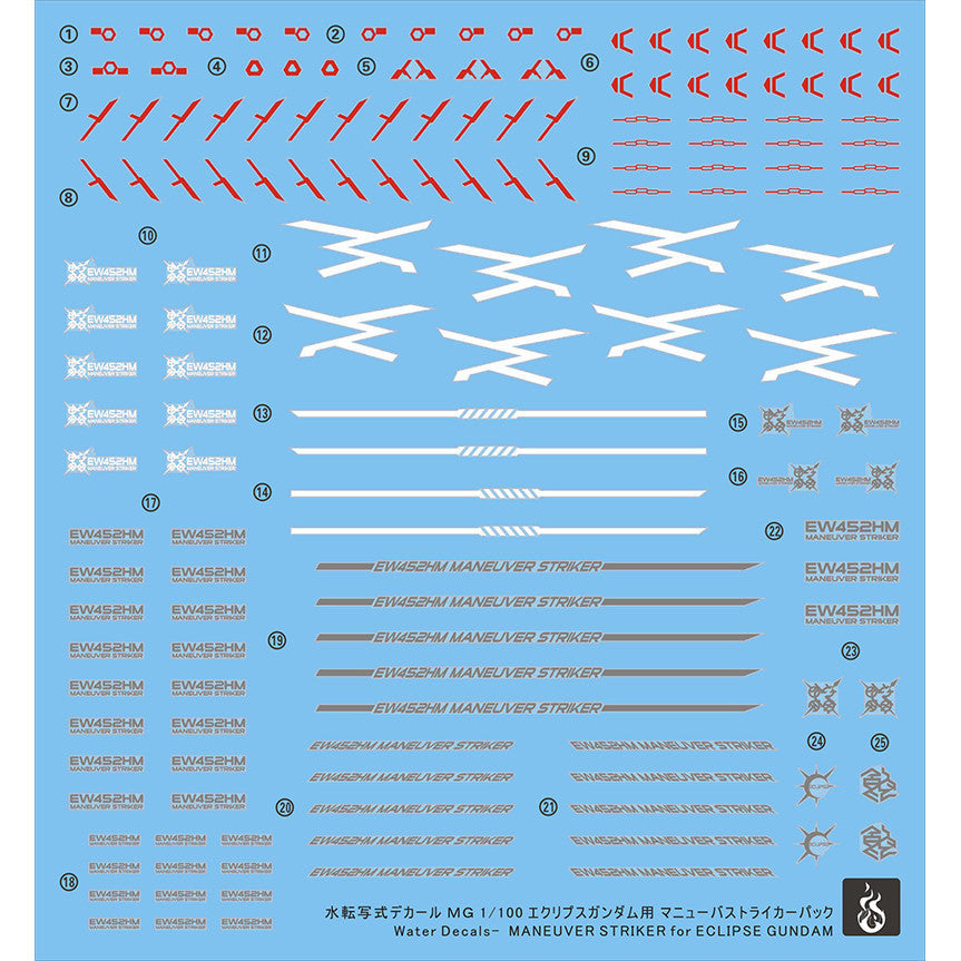YAN FLAME PB MG SEED MANEUVER Striker for eclipse Fluo Water slide decal (YANMG036) 20250721
