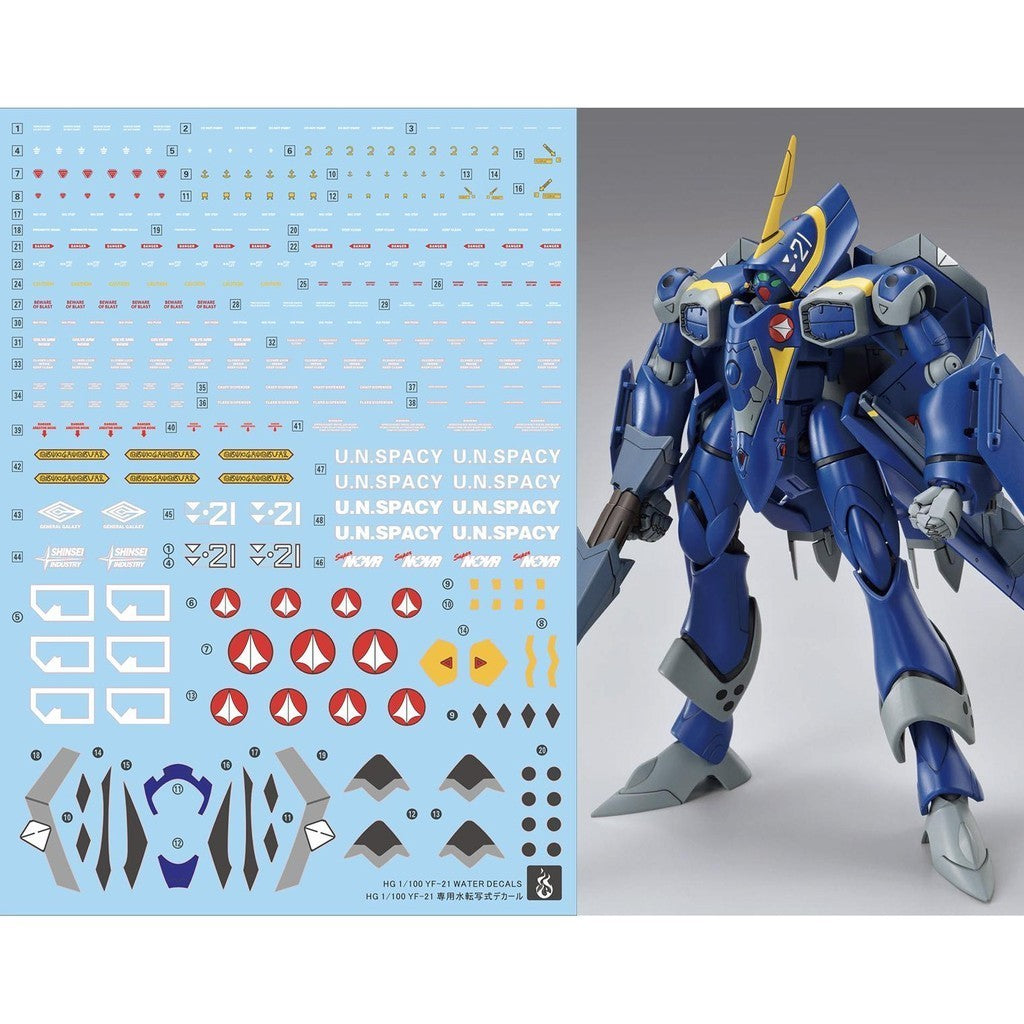 YAN FLAME HG 1/100 YF-21 PLUS Fluo Water slide decal (YANHG069) 20250721