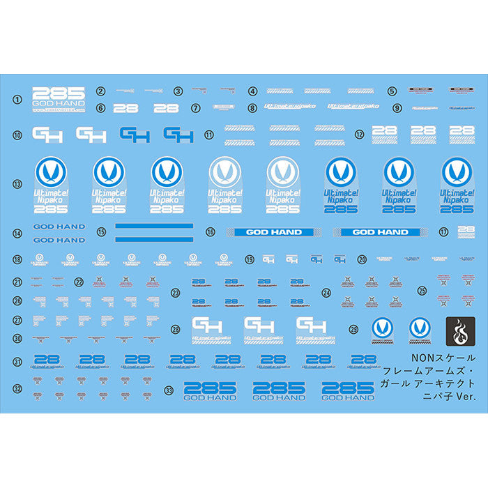 YAN FLAME FG089 FAG ARCHITECT NIPAKO VER Fluo Water slide decal (YANMD026) 20250721