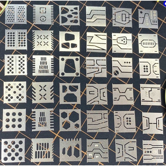 Alexen AJ0094 Dragon Horn Crystal Flake Body Engraving Details Auxiliary Ruler  Model Tool