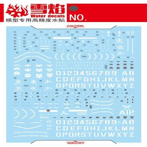 20250722 XUEYAN XY / SNOW FLAME RG-02 Zaku 2 Red+Green ZAKU-II Fluorescence Water slide decal