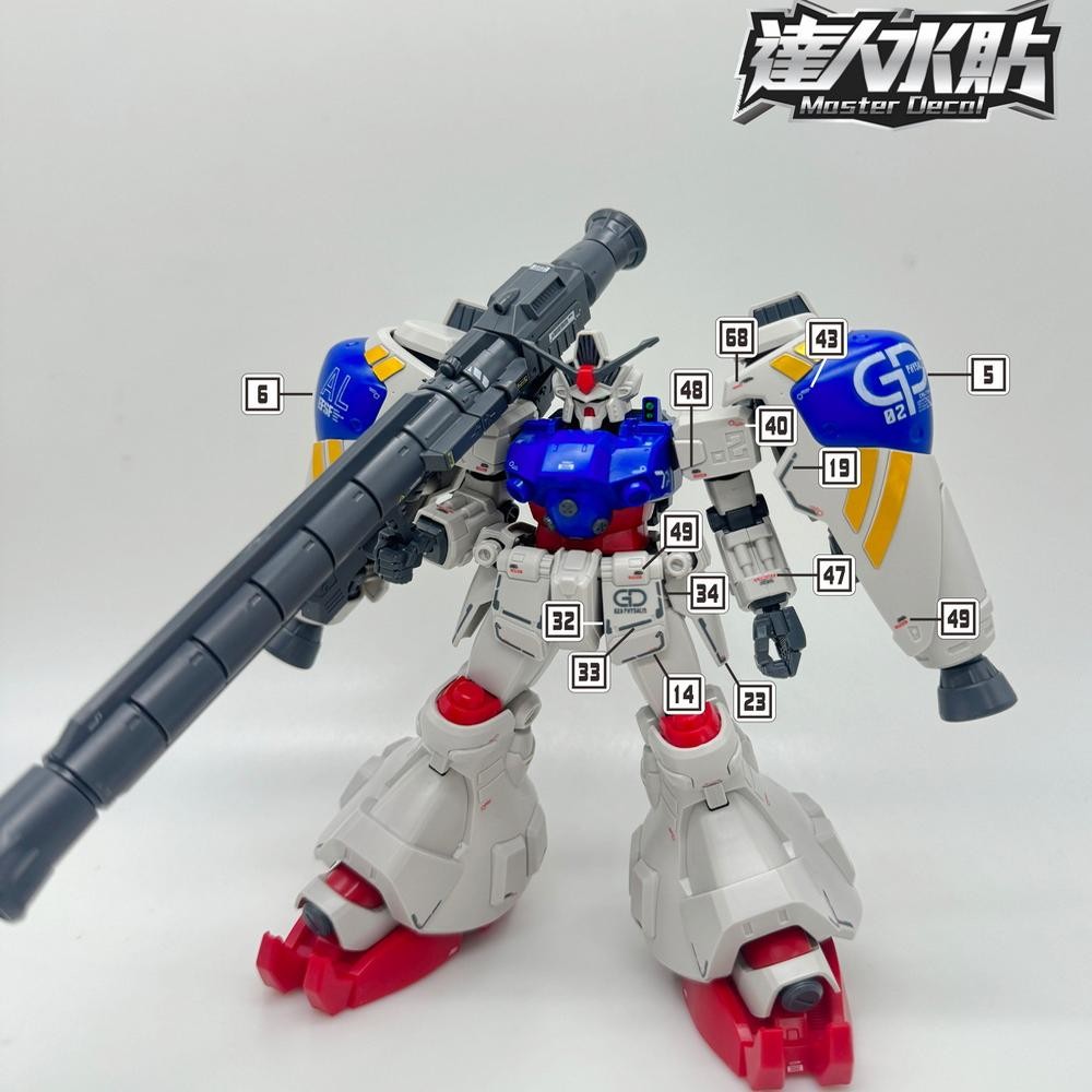 MASTER H076 Water Slide Decal HGUC HG 1/144 GP02A GP02 Collectibles