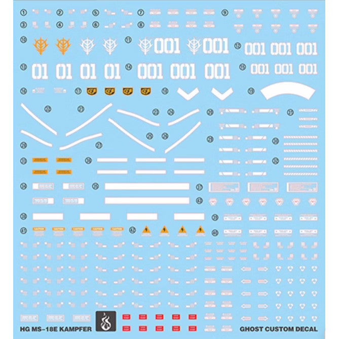 YAN GHOST Water Slide Decal HGUC 1/144 MS-18E Kampfer (YANHG015) 20250721
