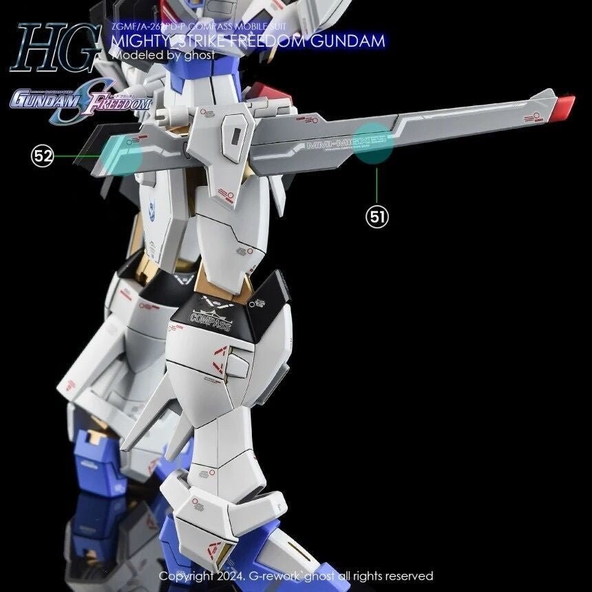 YAN Water Slide Decal GHOST HG 1/144 Mighty Strike Freedom (YANHG014) 20250721