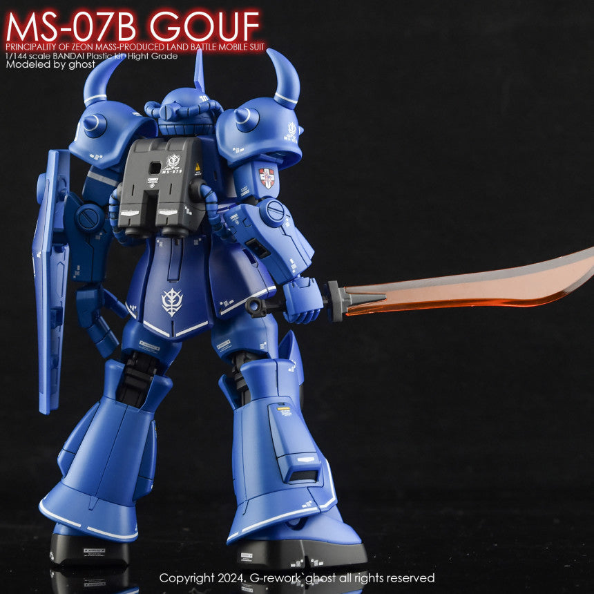 YAN Water Slide Decal GHOST HGUC HG 1/144 MS-07B Gouf (YANHG064) 20250721