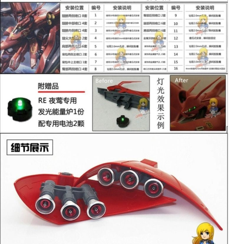 CALILY metal Detail upgrade parts for RE 1/100 NIGHTINGALE Collectibles