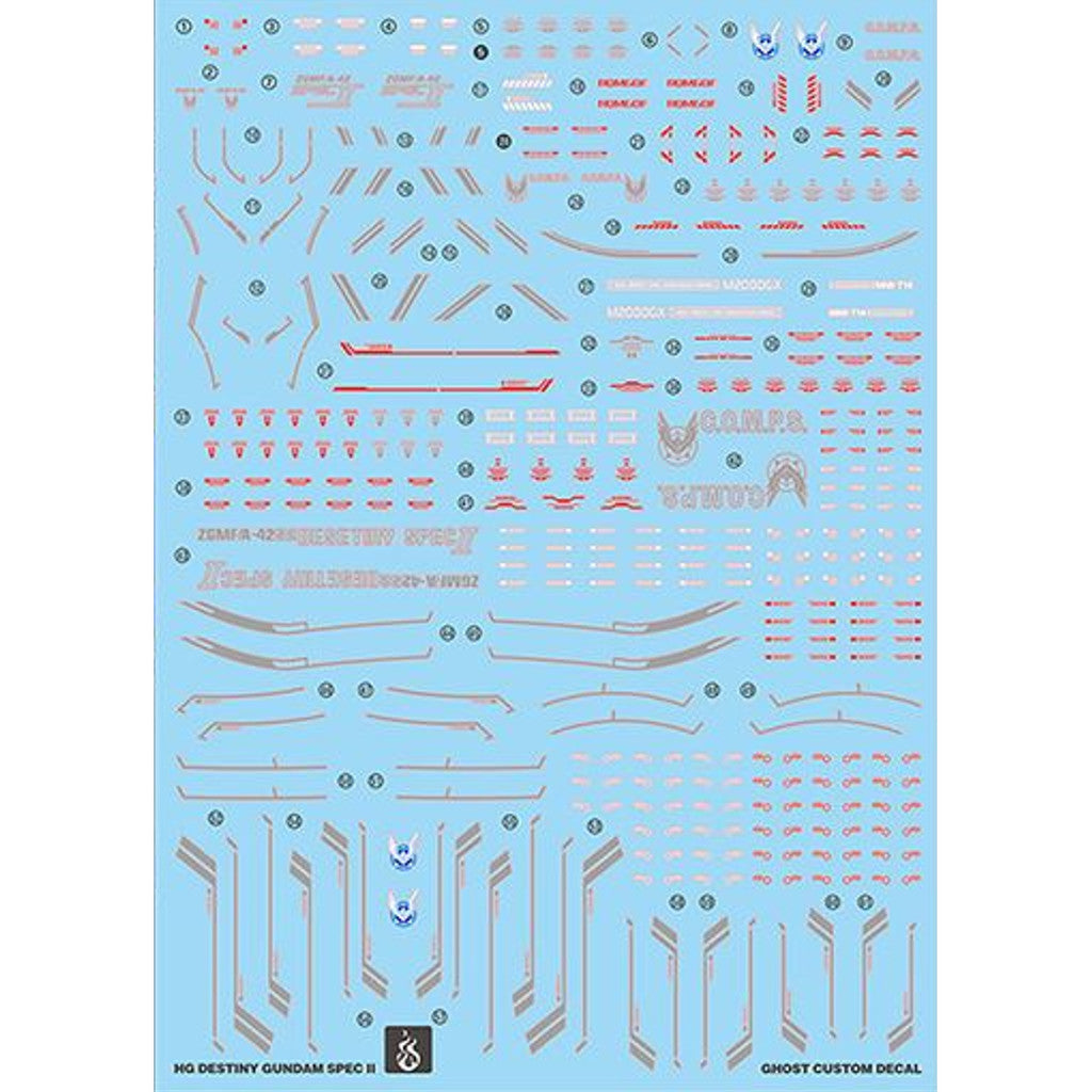 YAN FLAME Water Slide Decal GHOST HG 1/144 Destiny Spec 2 (YANHG037) 20250721