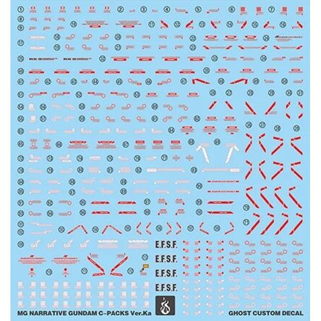 YAN FLAME Water Slide Decal GHOST MG Narrative C-packs Ver.ka (YANMG001) 20250721