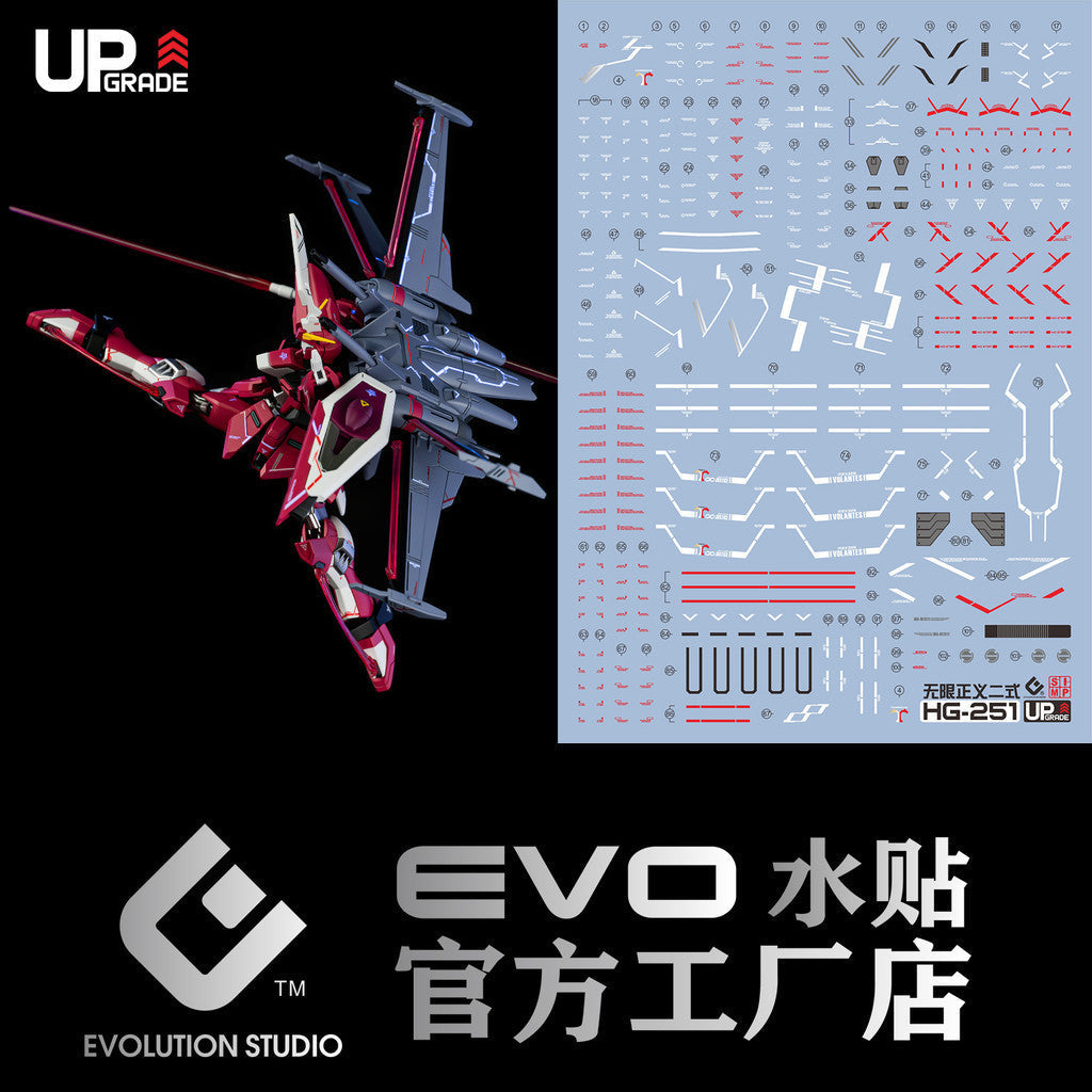 EVO HG 1/144 INFINITE JUSTICE TYPE 2 water slide decal Collectibles
