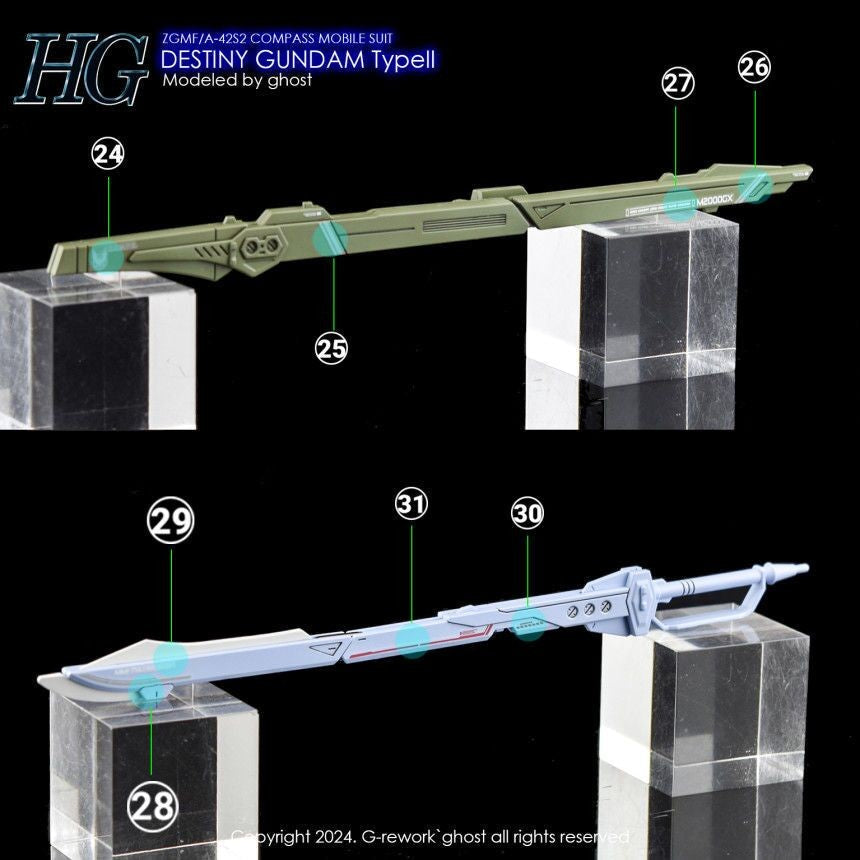YAN FLAME Water Slide Decal GHOST HG 1/144 Destiny Spec 2 (YANHG037) 20250721