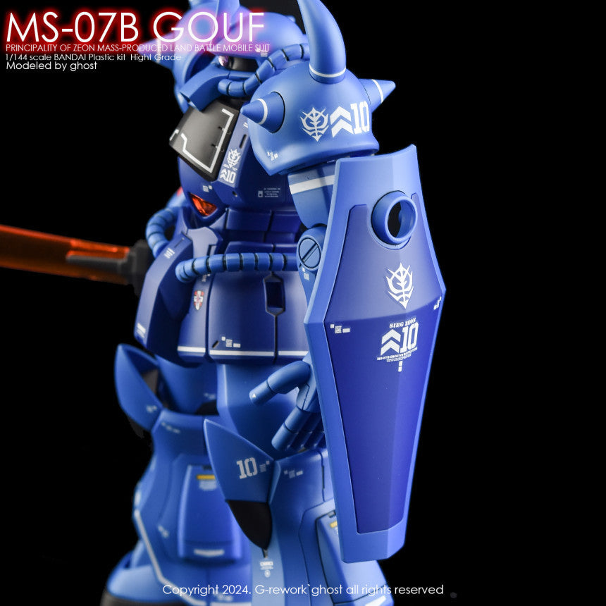 YAN Water Slide Decal GHOST HGUC HG 1/144 MS-07B Gouf (YANHG064) 20250721