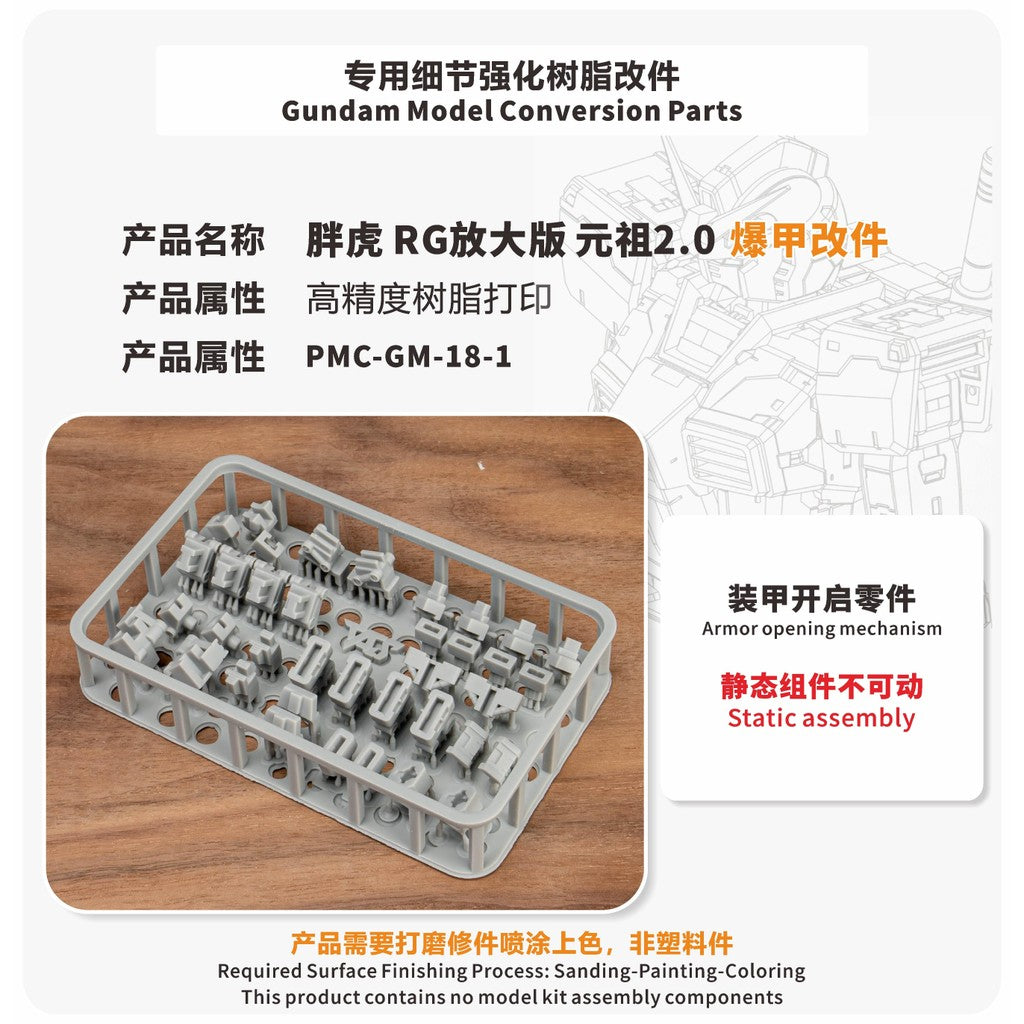 20250722 TAS FAT CAT 1/100 RGU RX-78-2 2.0 Speicial Armor Upgrade Resin Parts  (Model not include)