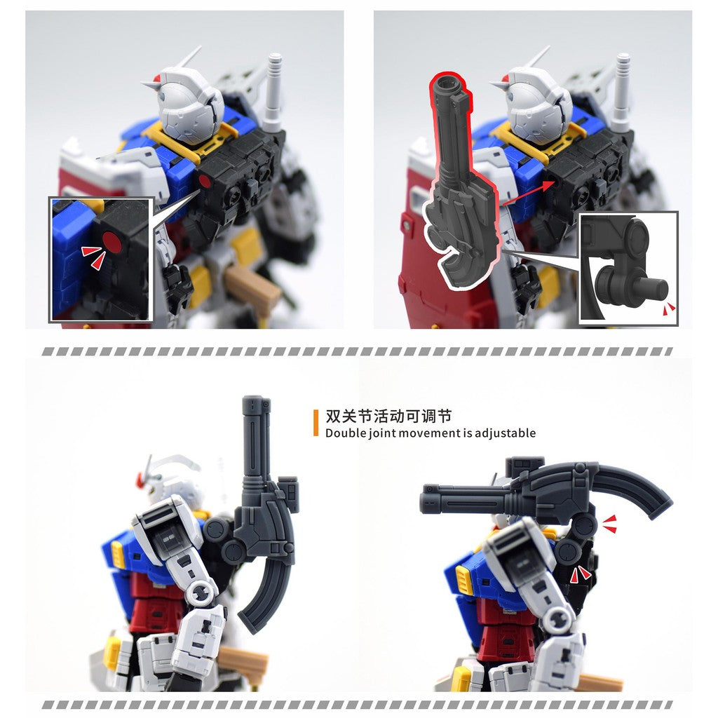 NewC Fat Cat 1/100 RGU RX-78-2 2.0 3D Printing Upgrade Shoulder Parts (Kits not included)