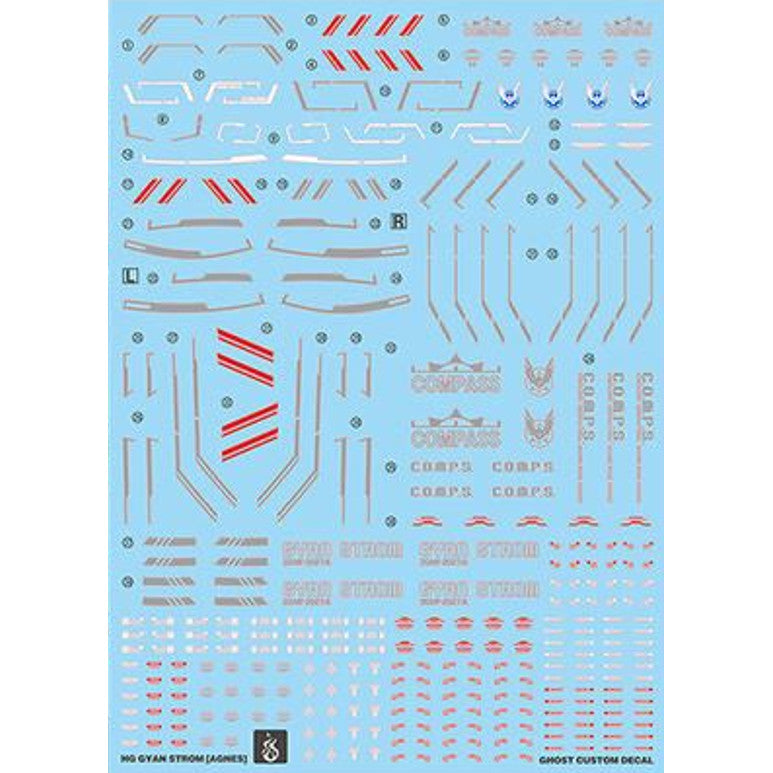 YAN FLAME Water Slide Decal GHOST HG 1/144 Gyan Strom Agnes (YANHG053) 20250721