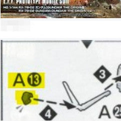 CA HG GTO RX-78-02 RX-78-2 the orgin ver. A13 replacement spare parts 20250717