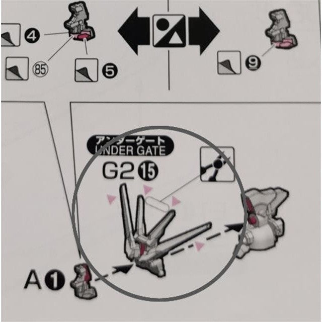 CA RG 1/144 GOD  Antenna v-Fin G2-15 G2 15 D4 Plastic replacement spare parts 20250717