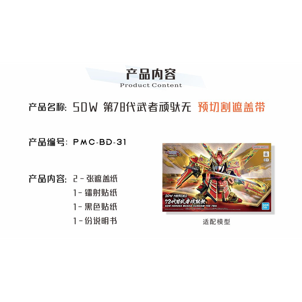 20250722 TAS SDW HEROES MUSHA THE 78 PRO Masking Tape Pre Cut (Kits not included)