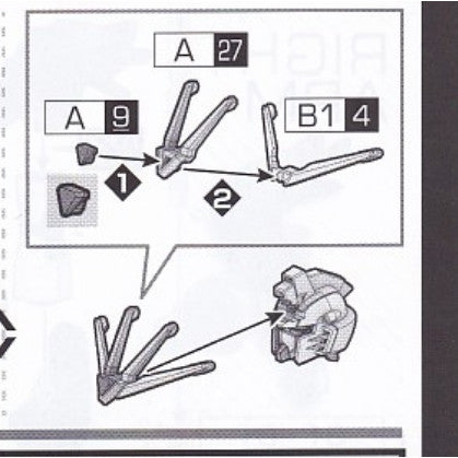 CA HG 1/144 RISING FREEDOM V-FIN A9 A27 B1-4 replacement spare parts 20250717