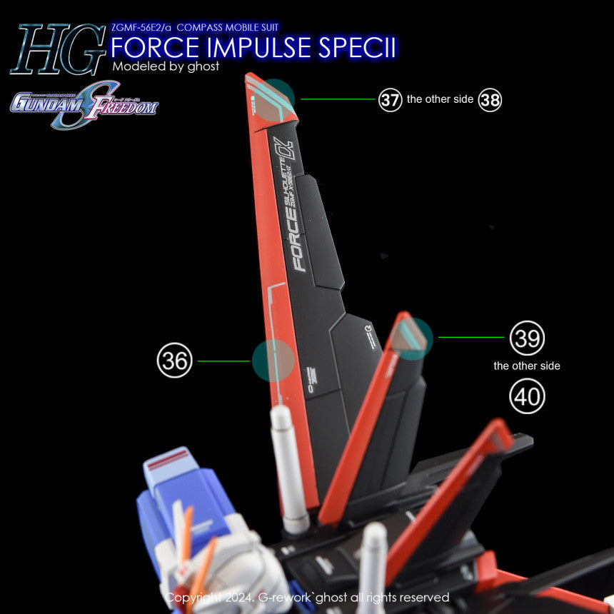 YAN FLAME Water Slide Decal GHOST HG 1/144 Force Impulse Spec 2 (YANHG059) 20250721