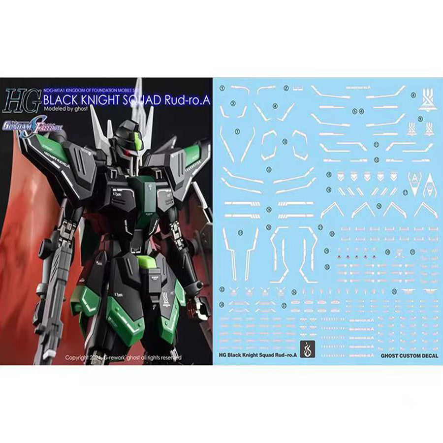 YAN FLAME Water Slide Decal GHOST for HG 1/144 SEED Black Knight Squad Rud-ro.A (YANHG021) 20250721
